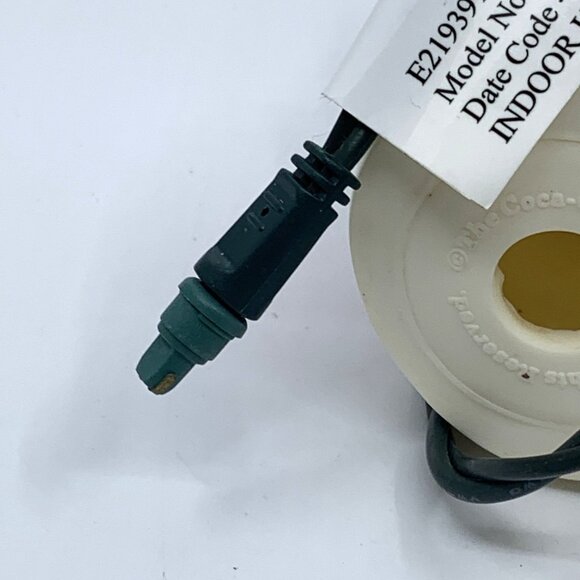 2 Coca-Cola Christmas Lighted Ornaments Santa w/Fawn & Snow Man Vintage Radiance - Picture 9 of 10